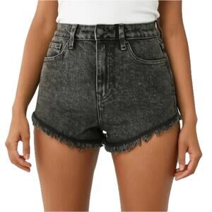 Kendall + Kylie Drifter Black High Waist Denim Shorts Size 3/26 Moto Street Boho